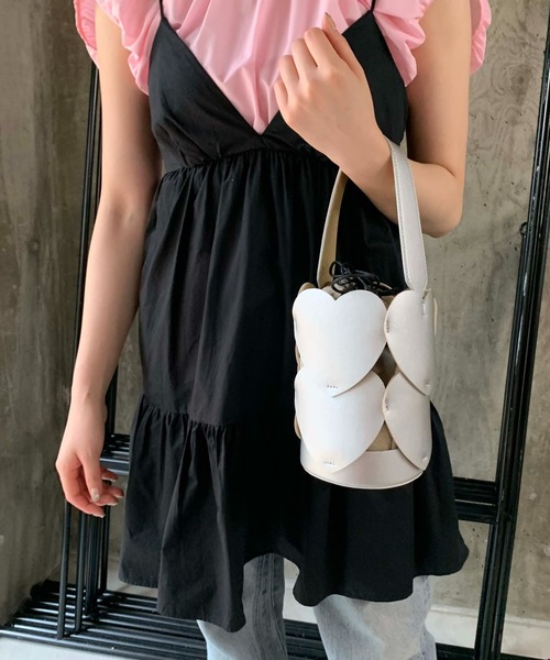 Casselini（キャセリーニ）の「Casselini(キャセリーニ)モチーフバケットバッグ（ハンドバッグ・レディース・アイボリー/ブラック/グリーン/シルバー・FREE）」の14枚目の写真