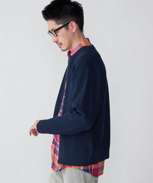 SHIPS(シップス)の「*SHIPS: 畔編み ドライバーズ ニット クルーネック ジップ カーディガン(カーディガン/ボレロ・メンズ・ブラウン/ダークグレー/ネイビー・SMALL/MEDIUM/LARGE/X-LARGE)」の22枚目の写真