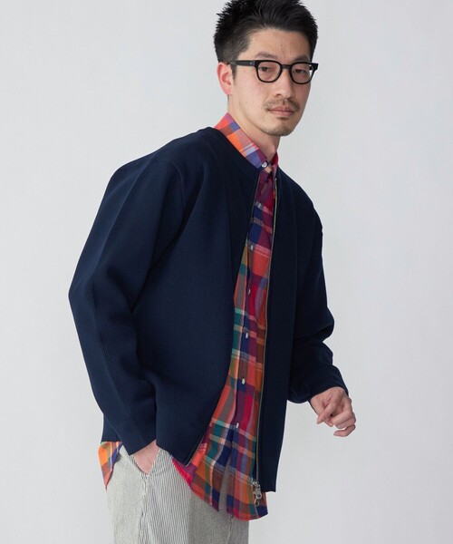 SHIPS(シップス)の「*SHIPS: 畔編み ドライバーズ ニット クルーネック ジップ カーディガン(カーディガン/ボレロ・メンズ・ブラウン/ダークグレー/ネイビー・SMALL/MEDIUM/LARGE/X-LARGE)」の20枚目の写真