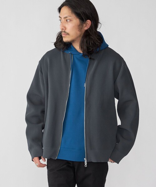 SHIPS(シップス)の「*SHIPS: 畔編み ドライバーズ ニット クルーネック ジップ カーディガン(カーディガン/ボレロ・メンズ・ブラウン/ダークグレー/ネイビー・SMALL/MEDIUM/LARGE/X-LARGE)」の18枚目の写真
