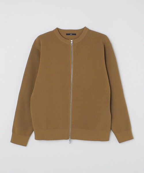 SHIPS(シップス)の「*SHIPS: 畔編み ドライバーズ ニット クルーネック ジップ カーディガン(カーディガン/ボレロ・メンズ・ブラウン/ダークグレー/ネイビー・SMALL/MEDIUM/LARGE/X-LARGE)」の5枚目の写真