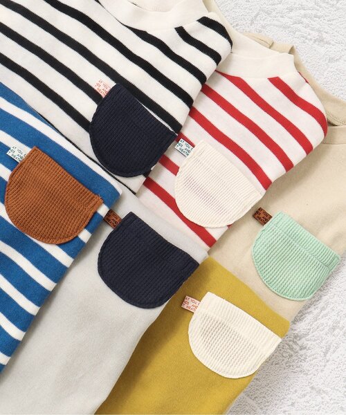 BREEZE（ブリーズ）の「スターパッチロンT（Tシャツ/カットソー・キッズ・イエロー/ブルー/アイボリー/オフホワイト/レインボー/レッド・120/130/140/80/100/110/90）」の8枚目の写真