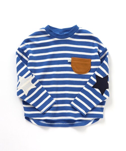 BREEZE（ブリーズ）の「スターパッチロンT（Tシャツ/カットソー・キッズ・イエロー/ブルー/アイボリー/オフホワイト/レインボー/レッド・120/130/140/80/100/110/90）」の10枚目の写真