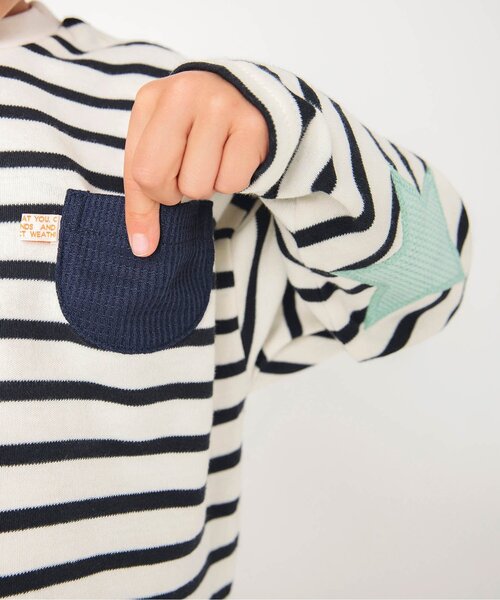 BREEZE（ブリーズ）の「スターパッチロンT（Tシャツ/カットソー・キッズ・イエロー/ブルー/アイボリー/オフホワイト/レインボー/レッド・120/130/140/80/100/110/90）」の13枚目の写真