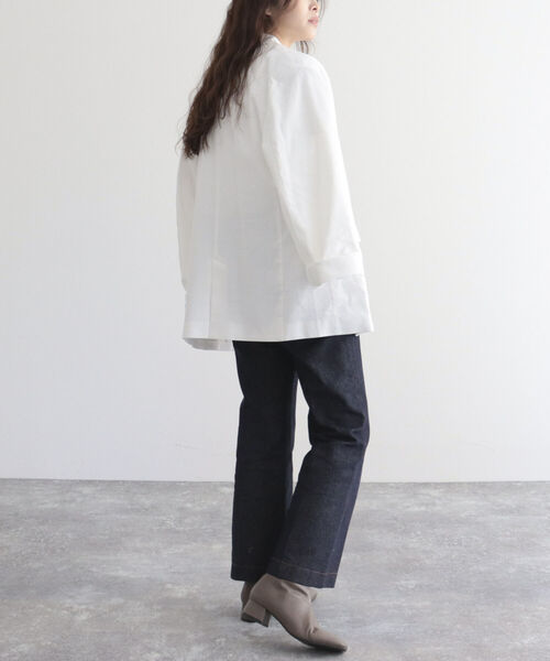 fredy emue（フレディエミュ）の「BIGジャケット（テーラードジャケット・レディース・オフホワイト/ブラウン・38）」の12枚目の写真