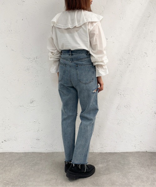 apres jour mignon（アプレジュールミニョン）の「レース付きブラウス【ZOZOTOWN限定アイテム】（シャツ/ブラウス・レディース・オフホワイト/ブラック・X-LARGE/フリー）」の14枚目の写真