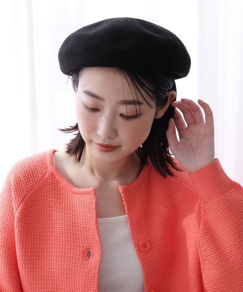 LAKOLE(ラコレ)の「ニットサーモベレー帽 / 179575(ハンチング/ベレー帽・レディース・ホワイト/ブラック/グレー/ブルー・FREE)」の2枚目の写真