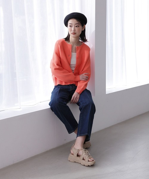 LAKOLE(ラコレ)の「ニットサーモベレー帽 / 179575(ハンチング/ベレー帽・レディース・ホワイト/ブラック/グレー/ブルー・FREE)」の6枚目の写真