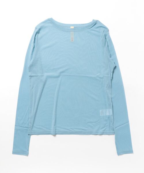 Q（キュー）の「シアークルーネック（Tシャツ/カットソー・レディース・ブラック/ライトブルー/オレンジ・MEDIUM）」の12枚目の写真