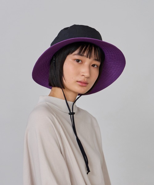 OVERRIDE(オーバーライド)の「OVERRIDE REC NL ADVENTURE HAT SG / オーバーライド(ハット・レディース・ブラック/ネイビー/ベージュ/ダークグレー/ブラック×グリーン/ブラック×パープル/ライトベージュ/ブラウン・58cm/60cm/62cm)」の10枚目の写真