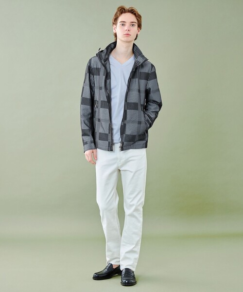 BLACK LABEL CRESTBRIDGE(ブラックレーベル・クレストブリッジ)の「【WEB限定カラーあり】サッカーシャドークレストブリッジチェックパーカー(ブルゾン・メンズ・ネイビー/レッド系その他3/グレー系その他・L/M)」の6枚目の写真