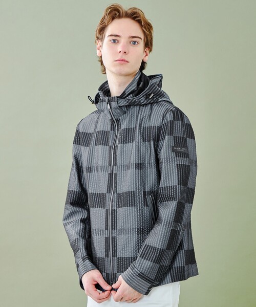 BLACK LABEL CRESTBRIDGE(ブラックレーベル・クレストブリッジ)の「【WEB限定カラーあり】サッカーシャドークレストブリッジチェックパーカー(ブルゾン・メンズ・ネイビー/レッド系その他3/グレー系その他・L/M)」の11枚目の写真