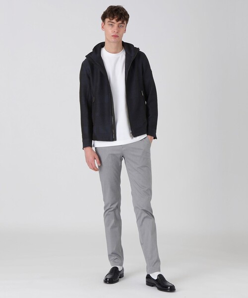 BLACK LABEL CRESTBRIDGE(ブラックレーベル・クレストブリッジ)の「【WEB限定カラーあり】サッカーシャドークレストブリッジチェックパーカー(ブルゾン・メンズ・ネイビー/レッド系その他3/グレー系その他・L/M)」の12枚目の写真