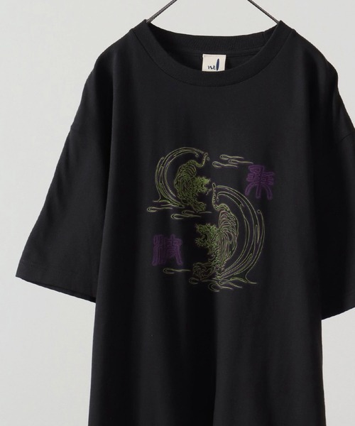 波達(NAMITATSU)(ナミタツ)の「波達(NAMITATSU) 5.6oz ヘビーウェイト プリント Tシャツ 半袖(Tシャツ/カットソー・メンズ・ホワイト/ブラック系その他2/ホワイト系その他2/ブラック系その他/ブラック/ホワイト系その他・L/M/XL)」の4枚目の写真