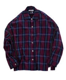 【FACETASM /ファセッタズム】ZIPPED CHECK SHIRT