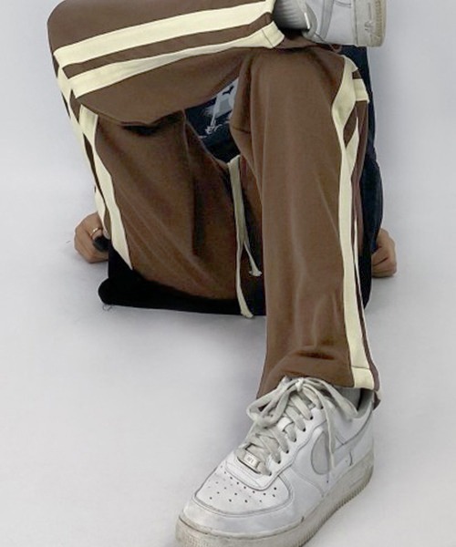 c.u.l（シーユーエル）の「ユニセックス 2ライン トラックパンツ culw408（その他パンツ・レディース・ブラウン/ブラック/ダークカーキ・L/XL/M）」の11枚目の写真