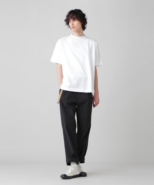 MHL.(エムエイチエル)の「LIGHT COTTON DRY JERSEY(Tシャツ/カットソー・メンズ・ホワイト/グリーン系その他2・LARGE/MEDIUM)」の5枚目の写真