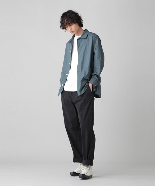 MHL.(エムエイチエル)の「LIGHT COTTON DRY JERSEY(Tシャツ/カットソー・メンズ・ホワイト/グリーン系その他2・LARGE/MEDIUM)」の9枚目の写真