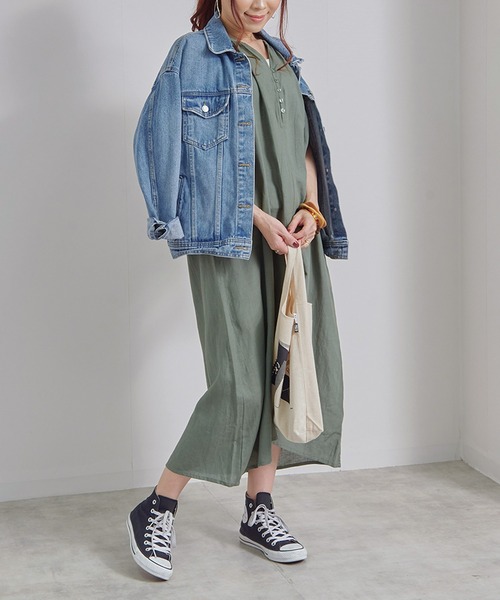Fizz(フィズ)の「【Fizz/フィズ】 綿麻ミックス ボリューム袖ワンピース(ワンピース・レディース・グレイッシュベージュ/チャコール/ライトカーキ/ベージュ・M)」の21枚目の写真
