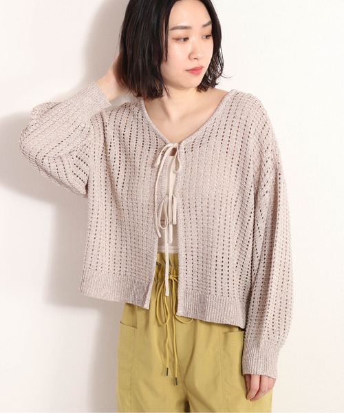 cepo(セポ)の「ミックスカラーボレロカーディガン(カーディガン/ボレロ・レディース・ブラック/ベージュ/イエロー/オレンジ・M)」の2枚目の写真