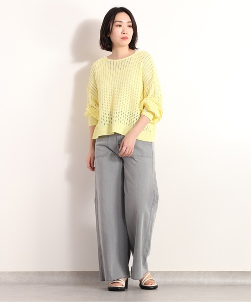 cepo(セポ)の「ミックスカラーボレロカーディガン(カーディガン/ボレロ・レディース・ブラック/ベージュ/イエロー/オレンジ・M)」の10枚目の写真