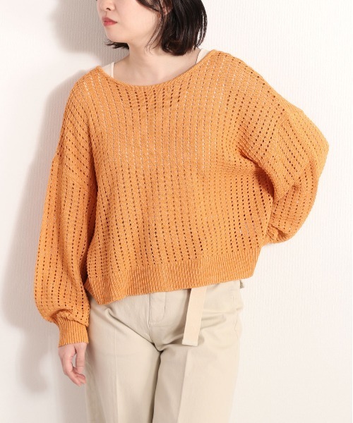cepo(セポ)の「ミックスカラーボレロカーディガン(カーディガン/ボレロ・レディース・ブラック/ベージュ/イエロー/オレンジ・M)」の14枚目の写真