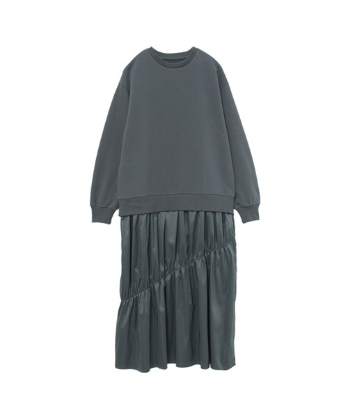 for/c(フォーシー)の「裏毛ドッキングワンピース【サスティナブル】(ワンピース・レディース・ブラック/チャコール・LL/S/M/L)」の17枚目の写真