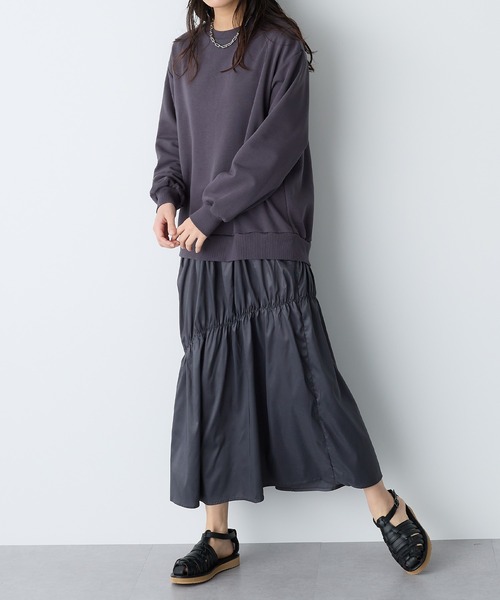 for/c(フォーシー)の「裏毛ドッキングワンピース【サスティナブル】(ワンピース・レディース・ブラック/チャコール・LL/S/M/L)」の18枚目の写真