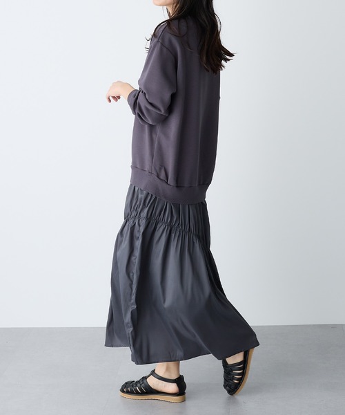 for/c(フォーシー)の「裏毛ドッキングワンピース【サスティナブル】(ワンピース・レディース・ブラック/チャコール・LL/S/M/L)」の19枚目の写真