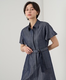 ANAYI | ライトデニムシャツフレアワンピース(ワンピース)