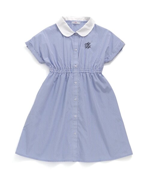 algy（アルジー）の「ストライプシャーリングシャツワンピ（ワンピース・キッズ・ラベンダー/ベージュ/サックスブルー・XX-SMALL/X-SMALL/MEDIUM/SMALL）」の2枚目の写真