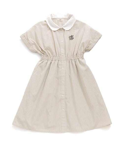 algy（アルジー）の「ストライプシャーリングシャツワンピ（ワンピース・キッズ・ラベンダー/ベージュ/サックスブルー・XX-SMALL/X-SMALL/MEDIUM/SMALL）」の5枚目の写真