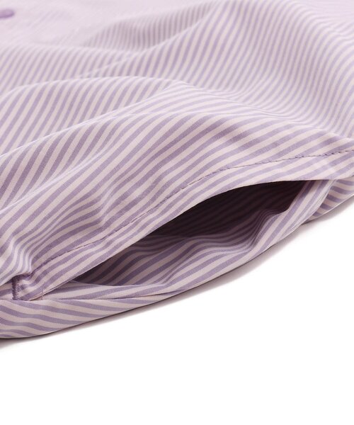 algy（アルジー）の「ストライプシャーリングシャツワンピ（ワンピース・キッズ・ラベンダー/ベージュ/サックスブルー・XX-SMALL/X-SMALL/MEDIUM/SMALL）」の6枚目の写真