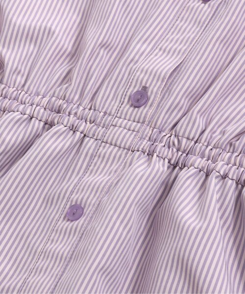 algy（アルジー）の「ストライプシャーリングシャツワンピ（ワンピース・キッズ・ラベンダー/ベージュ/サックスブルー・XX-SMALL/X-SMALL/MEDIUM/SMALL）」の16枚目の写真