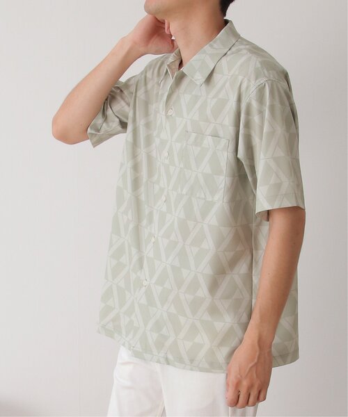ikka(イッカ)の「幾何学プリントシャツ(シャツ/ブラウス・メンズ・ネイビー/ベージュ・S/M/L/XL)」の8枚目の写真