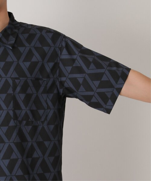 ikka(イッカ)の「幾何学プリントシャツ(シャツ/ブラウス・メンズ・ネイビー/ベージュ・S/M/L/XL)」の13枚目の写真