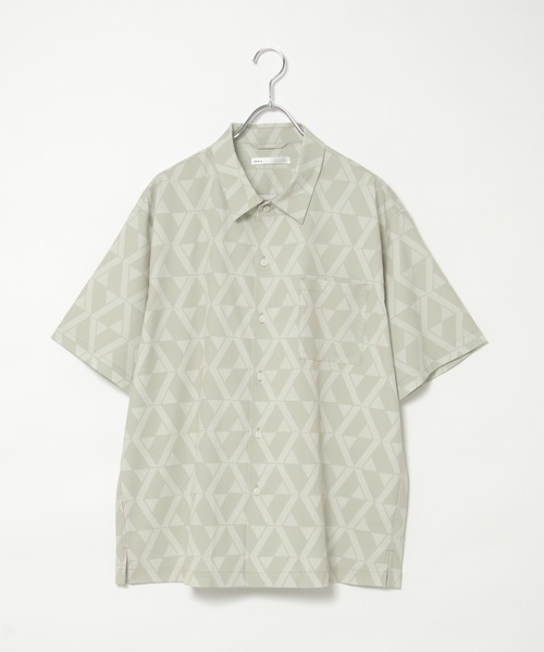 ikka(イッカ)の「幾何学プリントシャツ(シャツ/ブラウス・メンズ・ネイビー/ベージュ・S/M/L/XL)」の19枚目の写真