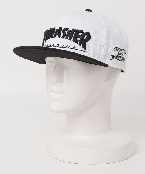 THRASHER（スラッシャー）の「THRASHER/スラッシャー キャップ フラットバイザー マガジンロゴ THR-C03KX（キャップ・メンズ・ブラック/ホワイト×ブラック/チャコールグレー×ブラック・FREE）」の20枚目の写真