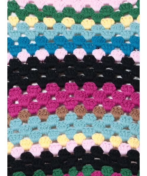 jouetie（ジュエティ）の「クロシェホルターネックニット【セットアップ対応】（ニット/セーター・レディース・ブラック/イエロー・MEDIUM）」の3枚目の写真