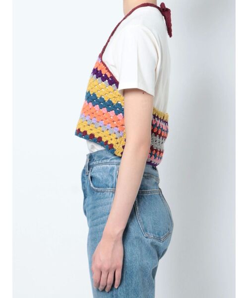 jouetie（ジュエティ）の「クロシェホルターネックニット【セットアップ対応】（ニット/セーター・レディース・ブラック/イエロー・MEDIUM）」の11枚目の写真