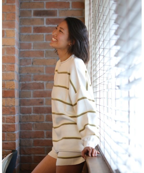 【セール】【RIPCURL（リップカール）】レディースボーダーセーター PREMIUM KNIT SWEATER（ニット/セーター）｜RIP CURL（リップカール）