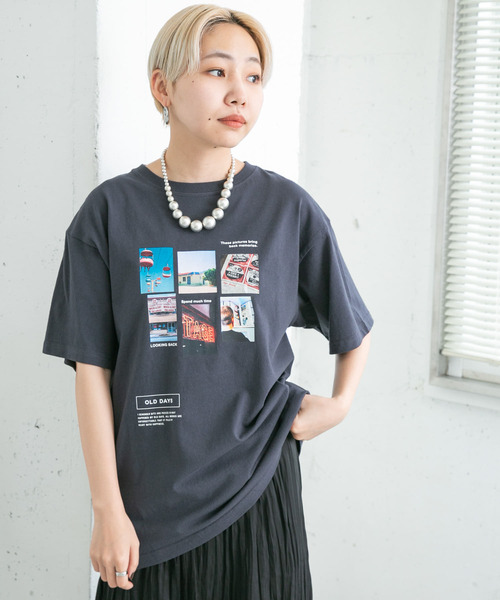 KBF(ケイビーエフ)の「フォトプリントTシャツ(Tシャツ/カットソー・レディース・ネイビー/ホワイト/オフホワイト・ONE)」の22枚目の写真
