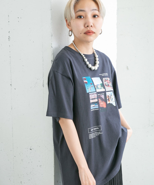 KBF(ケイビーエフ)の「フォトプリントTシャツ(Tシャツ/カットソー・レディース・ネイビー/ホワイト/オフホワイト・ONE)」の19枚目の写真