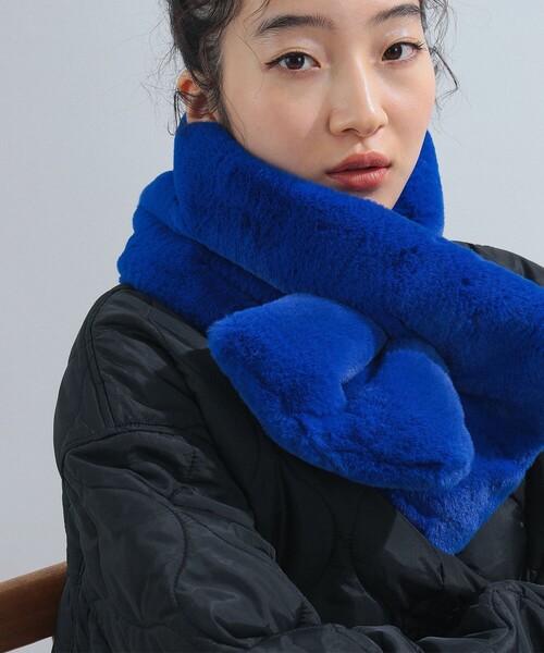 Ray BEAMS（レイビームス）の「Ray BEAMS / フェイクファー ティペット（マフラー・レディース・ブラック/ブルー/その他/ベージュ・ONE SIZE）」の3枚目の写真