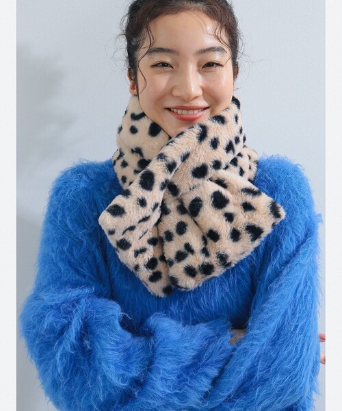 Ray BEAMS（レイビームス）の「Ray BEAMS / フェイクファー ティペット（マフラー・レディース・ブラック/ブルー/その他/ベージュ・ONE SIZE）」の11枚目の写真