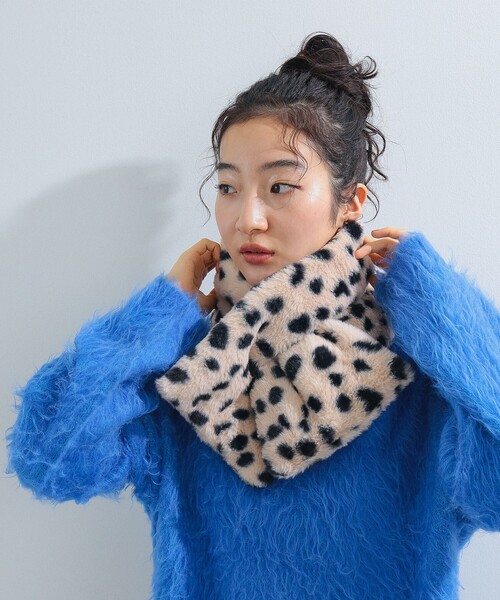 Ray BEAMS（レイビームス）の「Ray BEAMS / フェイクファー ティペット（マフラー・レディース・ブラック/ブルー/その他/ベージュ・ONE SIZE）」の12枚目の写真