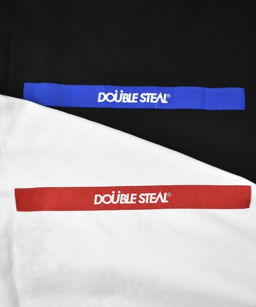 DOUBLE STEAL(ダブルスティール)の「タギング刺繍 Tシャツ(Tシャツ/カットソー・メンズ・ブラック/ライトブルー/モスグリーン/ホワイト・MEDIUM/LARGE/X-LARGE)」の6枚目の写真