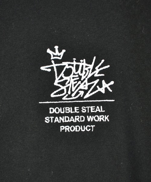 DOUBLE STEAL(ダブルスティール)の「タギング刺繍 Tシャツ(Tシャツ/カットソー・メンズ・ブラック/ライトブルー/モスグリーン/ホワイト・MEDIUM/LARGE/X-LARGE)」の9枚目の写真