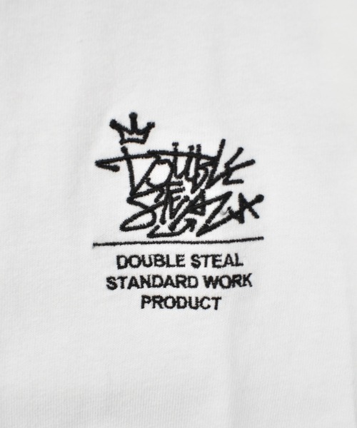 DOUBLE STEAL(ダブルスティール)の「タギング刺繍 Tシャツ(Tシャツ/カットソー・メンズ・ブラック/ライトブルー/モスグリーン/ホワイト・MEDIUM/LARGE/X-LARGE)」の13枚目の写真