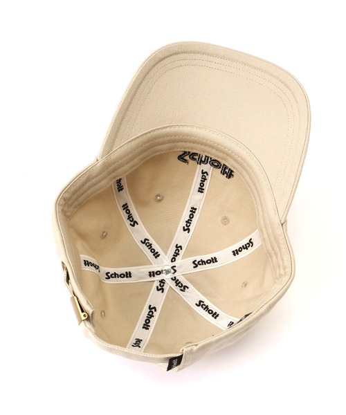 schott（ショット）の「Schott/ショット/TWILL CAP/ツイルキャップ（キャップ・メンズ・ベージュ/ブラック/ブラック系その他・F）」の6枚目の写真